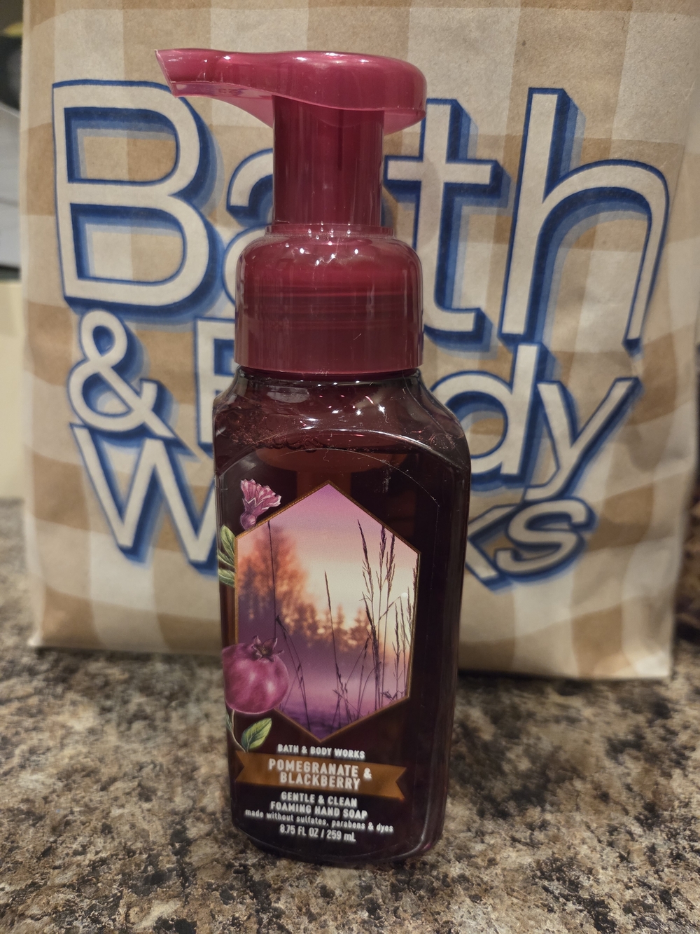 Bath & Body Works Pomegranate & Blackberry Gentle Foaming Hand Soap - Deep Berry